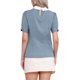 thumbnail image 3 of INSPIRE CHIC Blusa Vintage de Mujer con Cuello Peter Pan en Contraste y Mangas Cortas Abullonadas L Gris Azul, 3 of 6