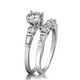 thumbnail image 1 of 2 pcs Elegant Halo Ring for Women - Shiny Couples Ring with Round Cut Zircon - Perfect for Wedding and Engagement - Stylish Finger Jewelry Decor, 1 of 5