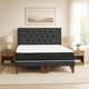 thumbnail image 5 of Cama 2 plaza Capitoné + Respaldo 2P Capitone Gris Grafito + Colchón 2P Mery Desing, 5 of 11