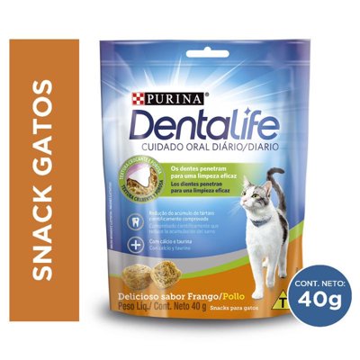 Snack Gato Adulto Dental Sabor Pollo Bolsa 40 G Dentalife