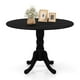 thumbnail image 1 of Mesa de comedor redonda COSTWAY para 4 personas, 100 cm, con madera de caucho, 1 of 3