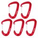 thumbnail image 3 of 5pcs 16KN Mosquetones De Puerta De Alambre De Aluminio Seguridad Escalada Hamaca Rojo, 3 of 5