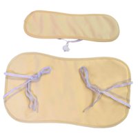 Ioensy - Paquete De Aceite De Ricino, Compresa De Franela Ajustable, Antifugas De Aceite Para Cintura Y Cuello, Cordón Elástico Caqui