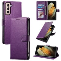 Funda Para Foxdock Samsung Galaxy S21– Cuero Premium, 3 Ranuras Para Tarjetas, Protección Contra Impactos