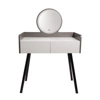 Castellaro - Tocador Maquillaje Madera + Espejo Luz Led Eloisa