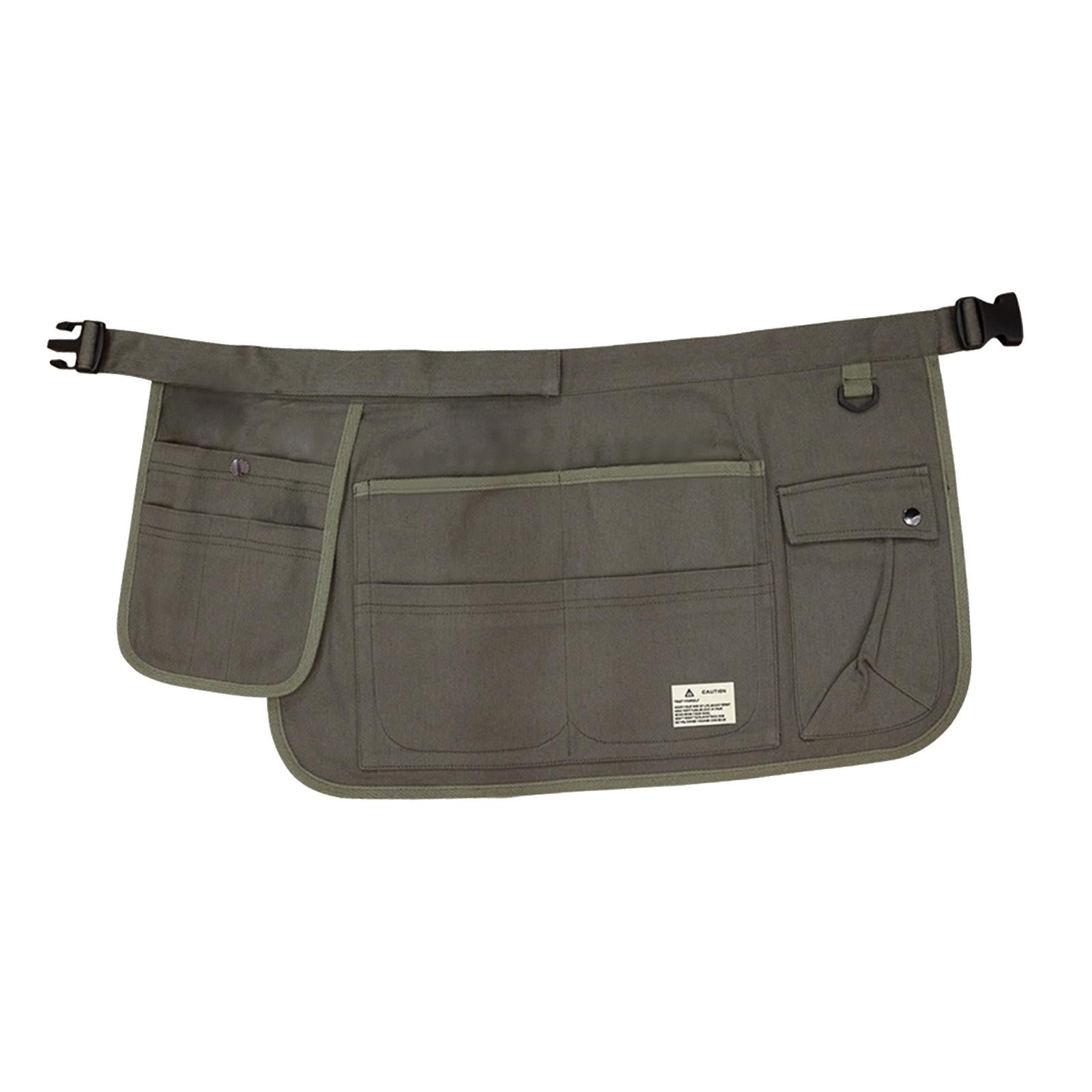 Bothyi - Delantal De Media Longitud, Cinturón De Herramientas, Riñonera, Organizador Para Jardín, Jardinería, Exterior, Verde