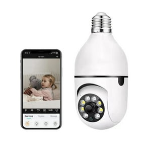 Universal - Camara Ampolleta Seguridad 360° Visor Nocturno 1080P Blanco