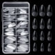 thumbnail image 1 of 240pcs/box Frosted Almond Nail Tips - Full or Half Cover Nails for Women and Girls - Stiletto False Nail Tips for Short Nails - Elegant and Durable, 1 of 2