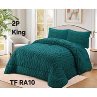 Aladdins Shop - Cobertor De Invierno Texturizado Con Chiporro King Trenzado Turquesa