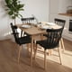 thumbnail image 3 of Comedor Mesa Cosmo Natural 70x70 cm + 4 Sillas Windsor Negro, 3 of 4