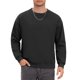 thumbnail image 5 of Sudadera casual de gimnasio de manga larga con cuello redondo y color sólido para hombre 3XL negro, 5 of 6