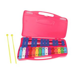 Magideal - Xilófono Profesional De 25 Notas Para Instrumentos De Percusión De En Edad Preescolar , Rosado