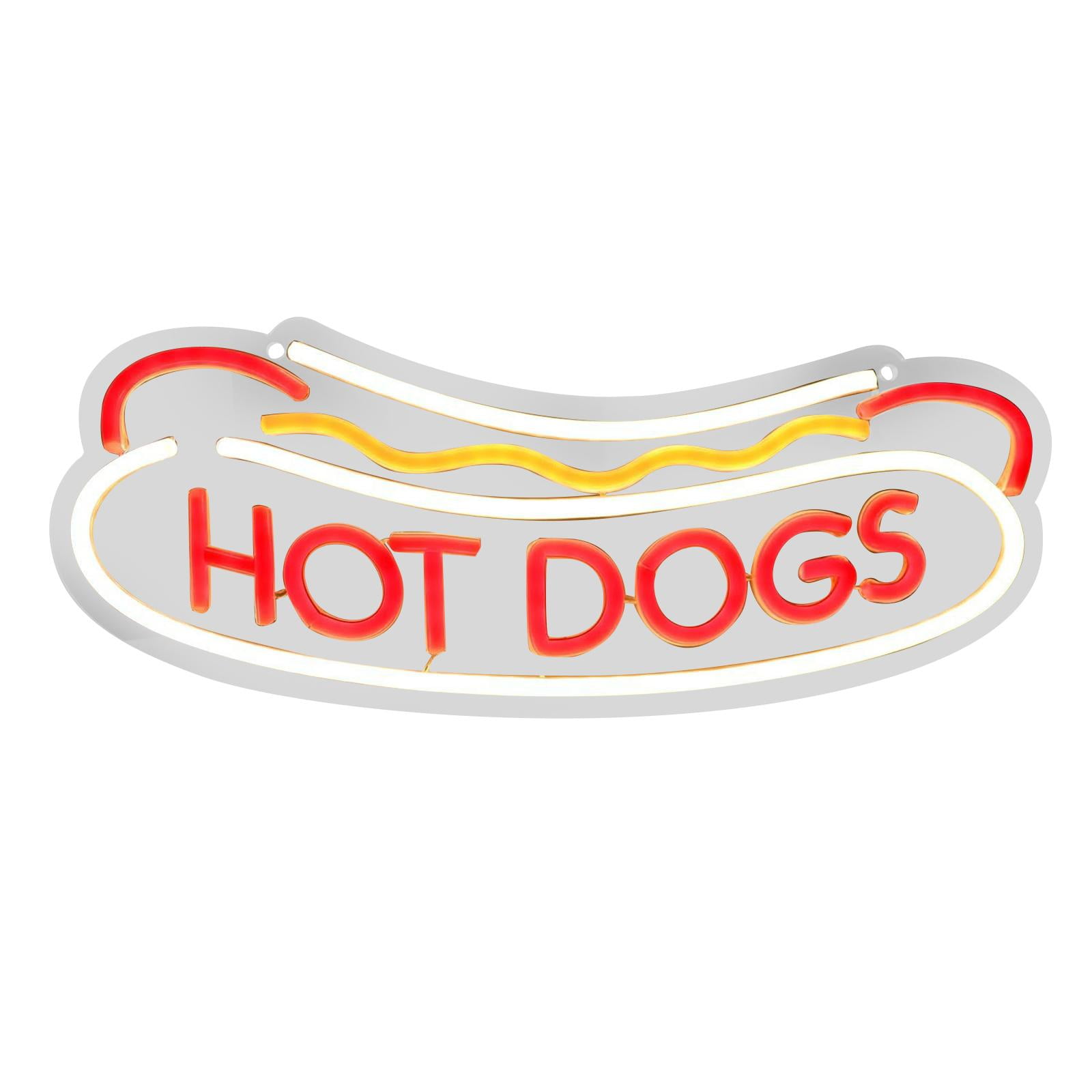 Ioensy - Lámpara Led Ambiental Con Letrero De Comida Para Fondo De Tienda De Comida Rápida, Restaurante, Perritos Calientes