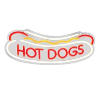 Ioensy - Lámpara Led Ambiental Con Letrero De Comida Para Fondo De Tienda De Comida Rápida, Restaurante, Perritos Calientes