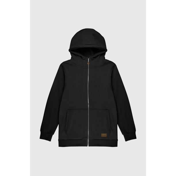 Polerón Zipper Classic Negro Hombre Falcone