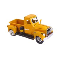 Magideal - Adornos De Metal Rústicos Decorativos De Diseño Vintage Para Camión De Granja Navideño, Para Decoración Navideña De Jardín Interior Y Exterior Amarillo