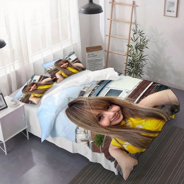 3pcs Lisa Inspired Jump Duvet Cover Set - Soft Bedding and Pillowcases Ideal for All Seasons