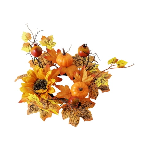 Bothyi - Corona Artificial Con Forma De Vela, Corona De Otoño Para Festivales, Salas De Estar Y Casas De Campo.