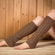 thumbnail image 2 of Calentadores de piernas para mujer, calentadores de pantorrilla hasta la rodilla de punto trenzado de invierno largos de punto, 2 of 5