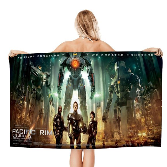 Pacific Rim Toalla de playa de secado rápido con diseño temático, regalo para mujeres y niñas, ideal para cumpleaños, fans, amantes de la música, uso en la playa o al aire libre,78*180cm