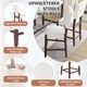thumbnail image 3 of Mid Century Modern Bar Stools Set of 2, 40.4" Counter Stools with Back, Linen Upholstered Barstools with Solid Wood Legs Bar Chairs for Kitchen Island Dining Room, Beige, 3 of 3