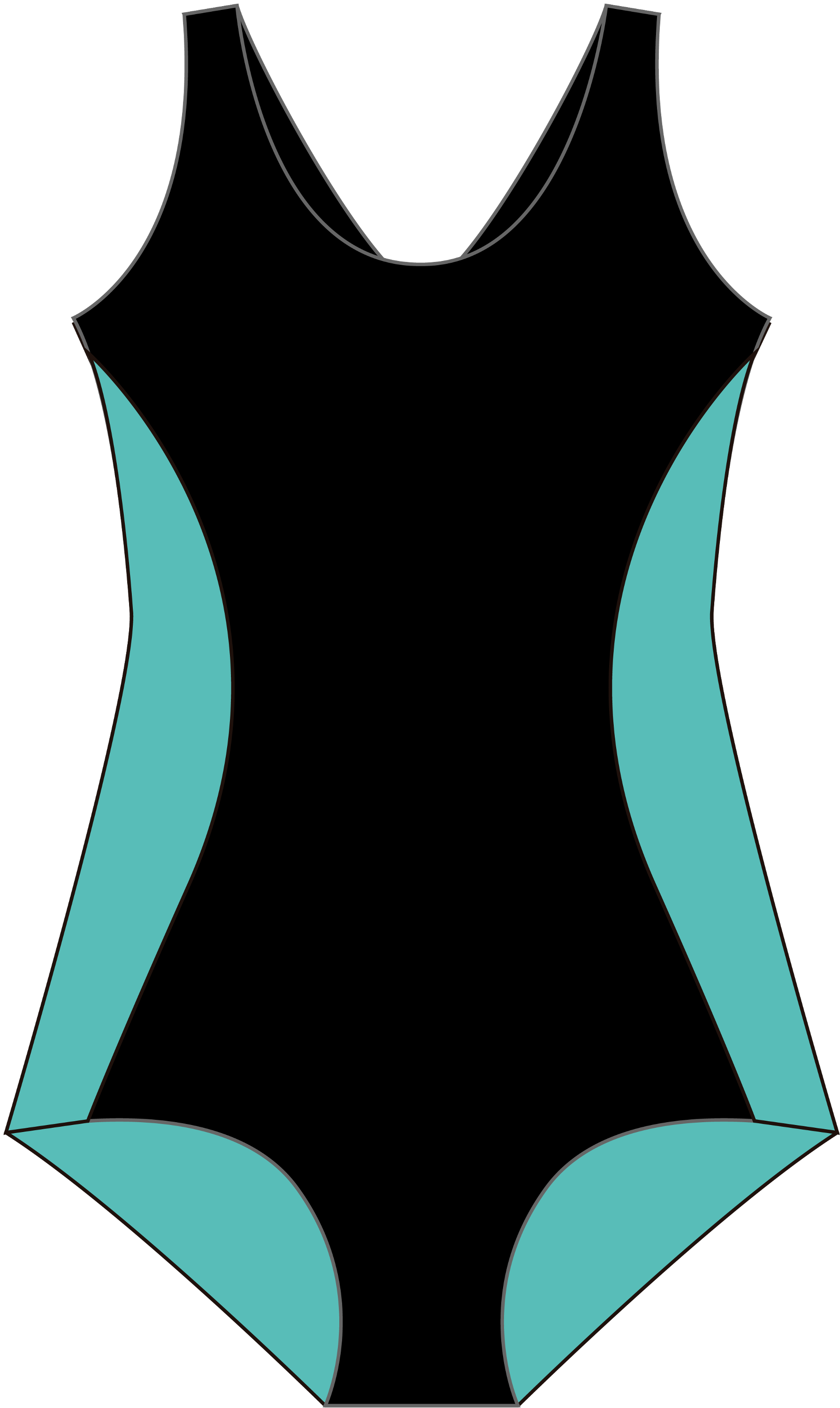 Samia - Traje De Baño Verde Con Espalda Tipo Nadador S