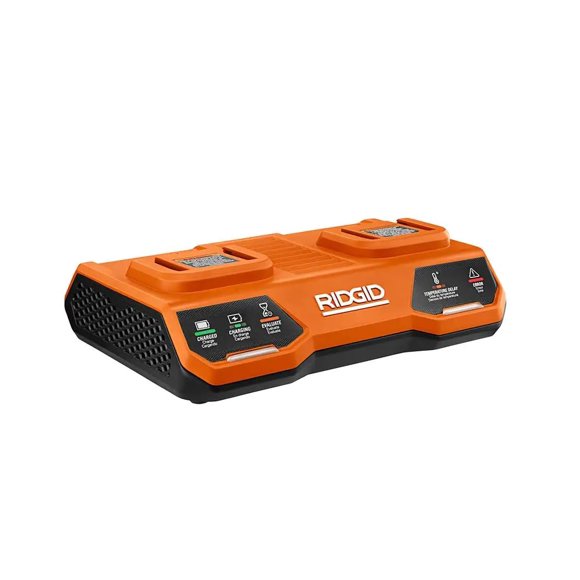 Cargador RIDGID AC86095 simultáneo de doble puerto de 18 V