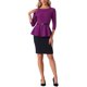 thumbnail image 2 of INSPIRE CHIC Blusas Peplum para Mujeres Regreso a Clases Atuendo de Maestra Manga 3/4 Blusa Elegante de Trabajo con Cinturón M Púrpura, 2 of 6