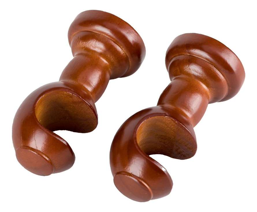 Metalhsa - Pack 2 Unidades Soporte Simple De Madera Chocolate 19 Mm