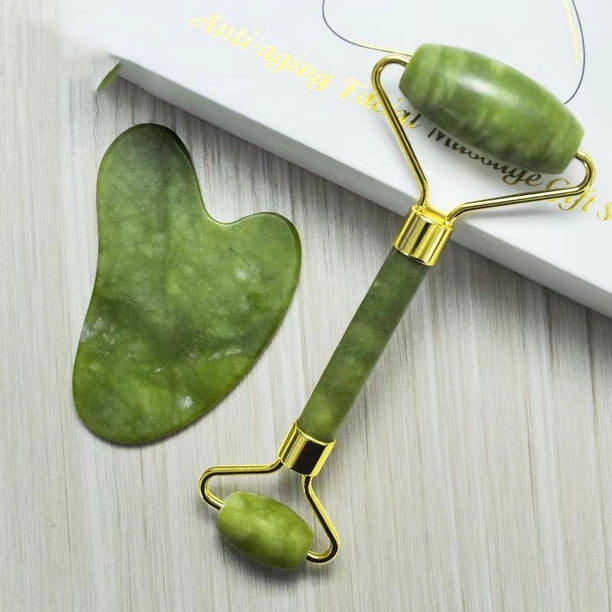 Smooth Out Wrinkles Instantly with this Noiseless Jade Roller and Gua Sha Facial Massager!