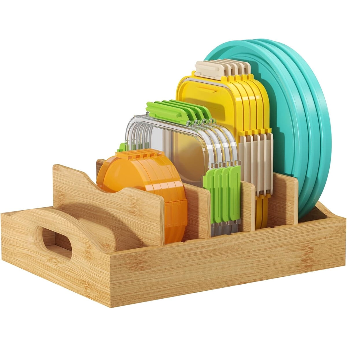 Organizador De Tapas De Bamboo Lifewit Ajustable Para Gabinetes