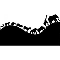 Rienda Libre Graphics - Decomural Safari Animals Elephant Ws-18794