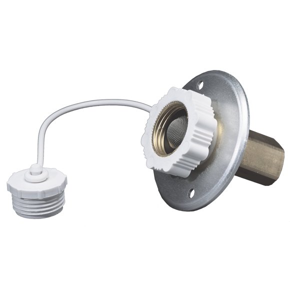 Toma de llenado de agua empotrable Aquapro 27869 de aluminio de 8 cm