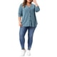 thumbnail image 2 of Agnes Orinda Cárdigan de Punto Acanalado para Mujer de Talla Grande Cuello en V con Botones Suéter Casual Ligero y Suave 3X Gris Azul, 2 of 6