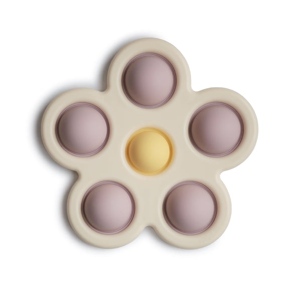 Flower Press Toy Mushie Soft Lila/Narciso/Marfil para más de 10 meses