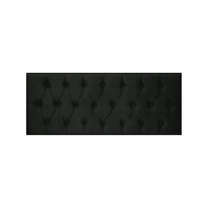 Importclick - Respaldo Elegante Super King Capitone 200X60 Cm Negro Felpa Botones