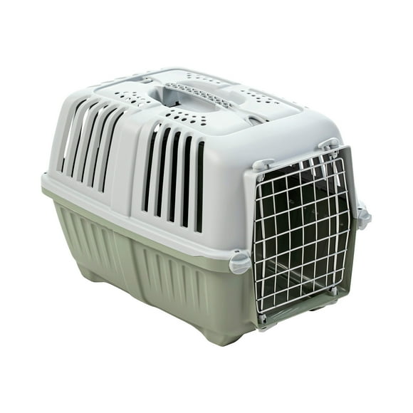 Jaula Transporte Mascotas Pratiko Metal 1 Verde Opaco MPS