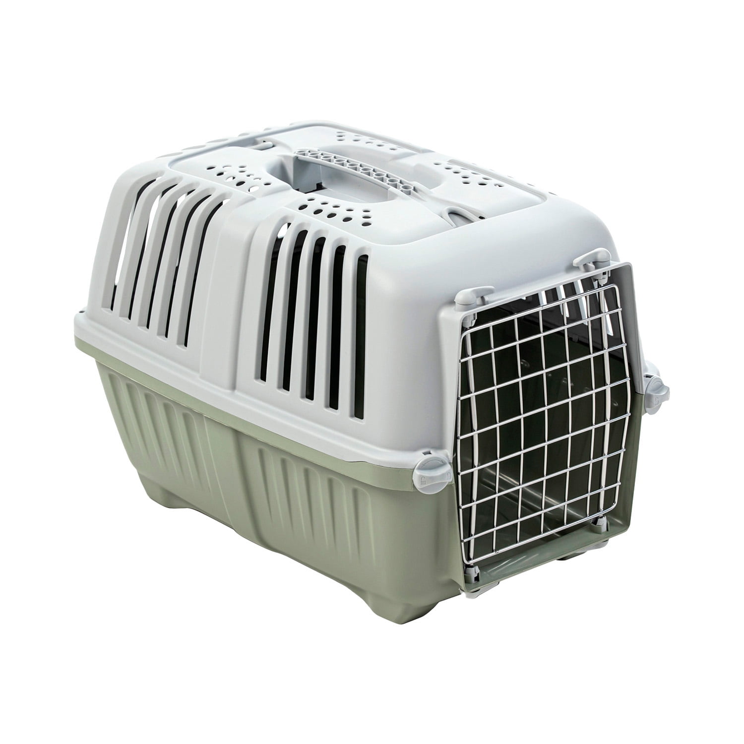 Jaula Transporte Mascotas Pratiko Metal 3 Verde Opaco Mps