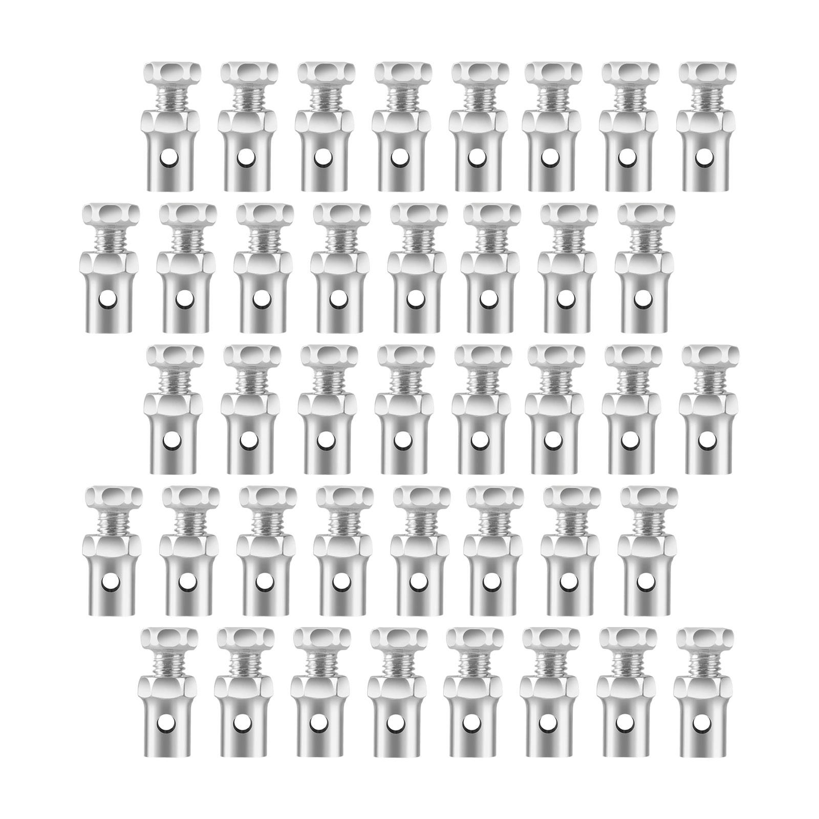 Magideal - 20 Topes De Cable, Extremos De Cable De Embrague, Freno Y , Universales, De Metal, Con Abrazaderas De Bloqueo Y Terminales De Crimpado Para