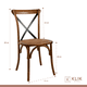 thumbnail image 4 of Pack de 4 Sillas Crossback Madera Rattan - Café Vintage, 4 of 4