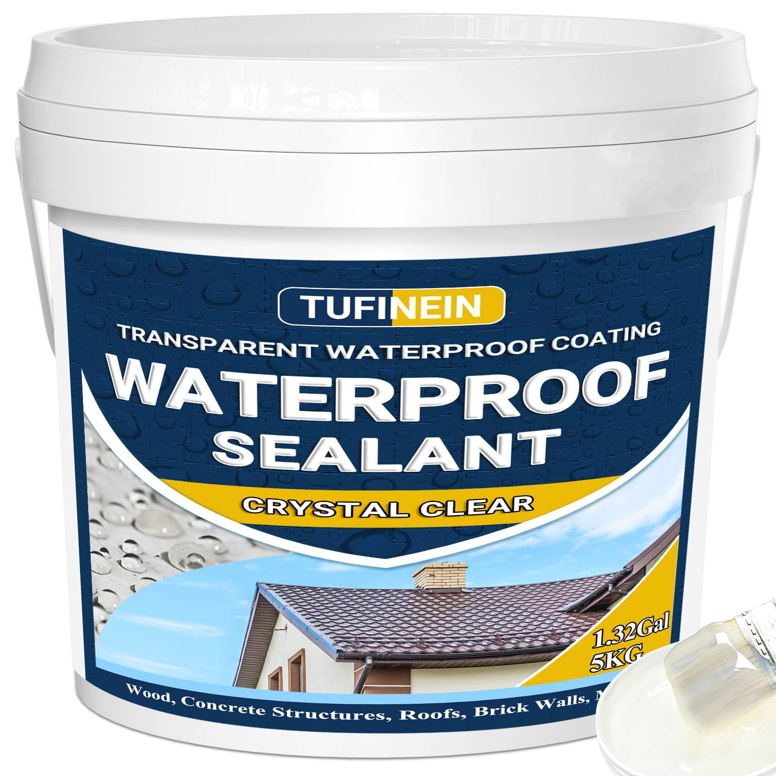 Sellador Tufinein Impermeable Transparente Claro 5 Kg