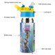 thumbnail image 3 of Magia de Sirena Botella de Agua con Tapa Pop Top de Un Toque, Acero Inoxidable, a Prueba de Fugas, para Deportes, Botella Infantil azul 12 oz, 3 of 6