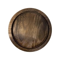 Magideal - Plato Redondo De Postre, Bandeja Decorativa Redonda, Decoración De Baño, Plato De Madera Para Cena, Bandeja De Madera Para Servir Comida, Perfume, Vel A