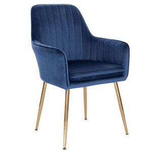 Habita2 Chile - Poltrona Sitial Murano Con Patas Doradas - Azul