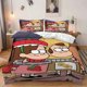 thumbnail image 1 of 3pcss Strawberry And Peanut Butter Costume Themed 3pcs Bedding Set Duvet Cover Pillowcase Set Soft, 1 of 5