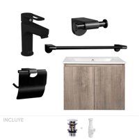 Stretto - Pack Baño Art Deco | Mueble + Giferías + Accesorios