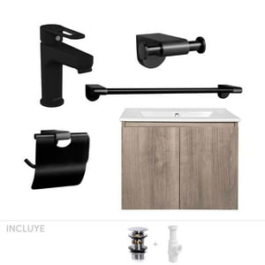 Stretto - Pack Baño Art Deco | Mueble + Giferías + Accesorios