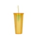 thumbnail image 1 of Vaso Con Bombilla Amarillo 700 Ml, 1 of 3