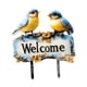 thumbnail image 1 of Letrero de bienvenida para pájaros, estaca de jardín, escultura de pájaro de PVC, decoración de césped, placa 2D, letrero de césped para decoración de, 1 of 5