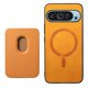 thumbnail image 2 of Funda de Cuero Magnética con Tarjetero para Google Pixel 9 Cubierta Delgada Amarillo, 2 of 5